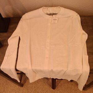 NWT White J.crew Cardigan Cotton
